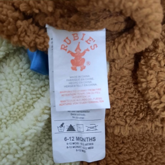 Rubie's Fuzzy bear 1 piece bodysuit 6-12 months - Picture 5 of 5